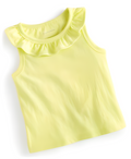 Baby Girls Solid Ruffle-Trim Tee