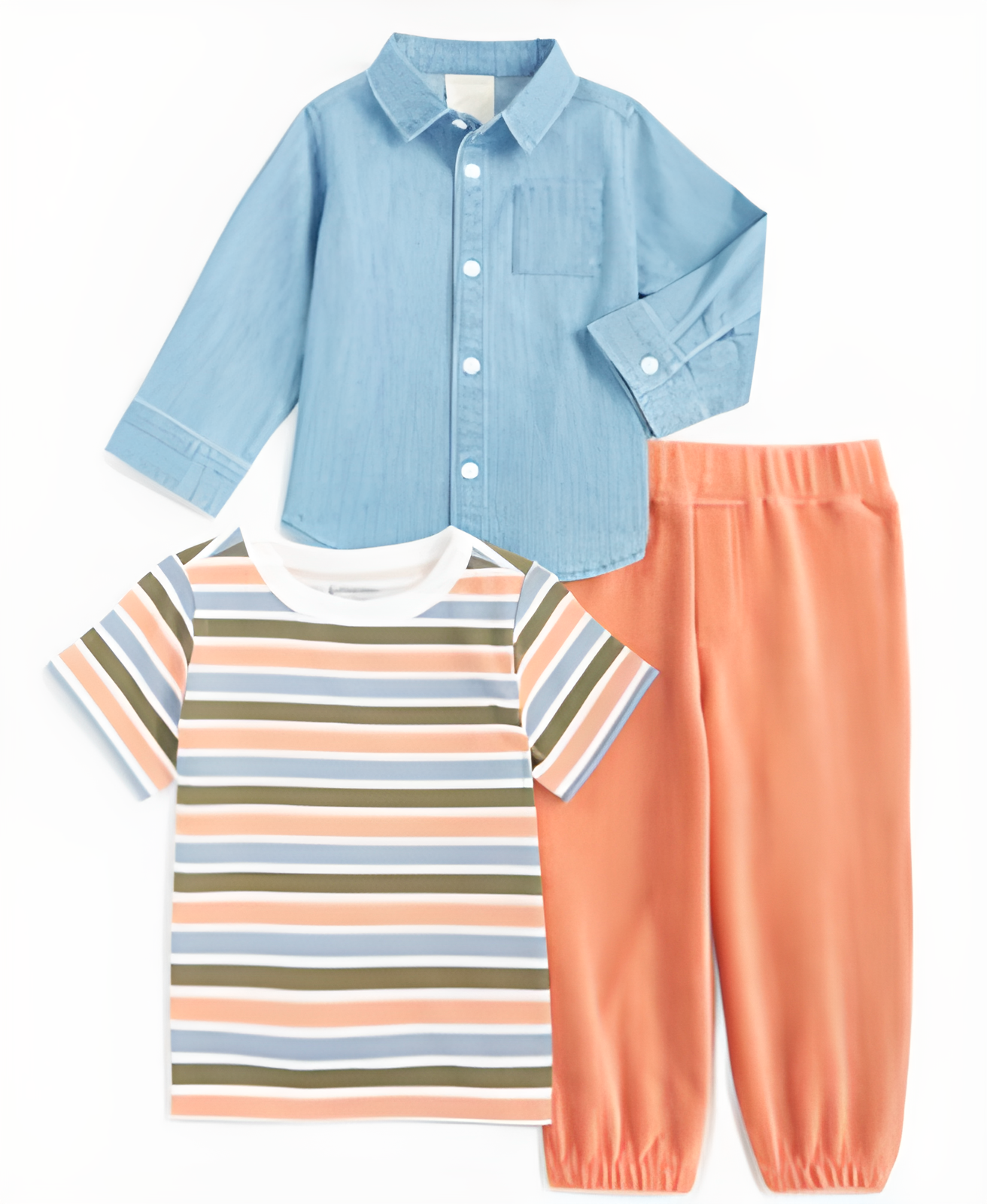 Baby Boys Imagine Striped Shirt and Pants Set