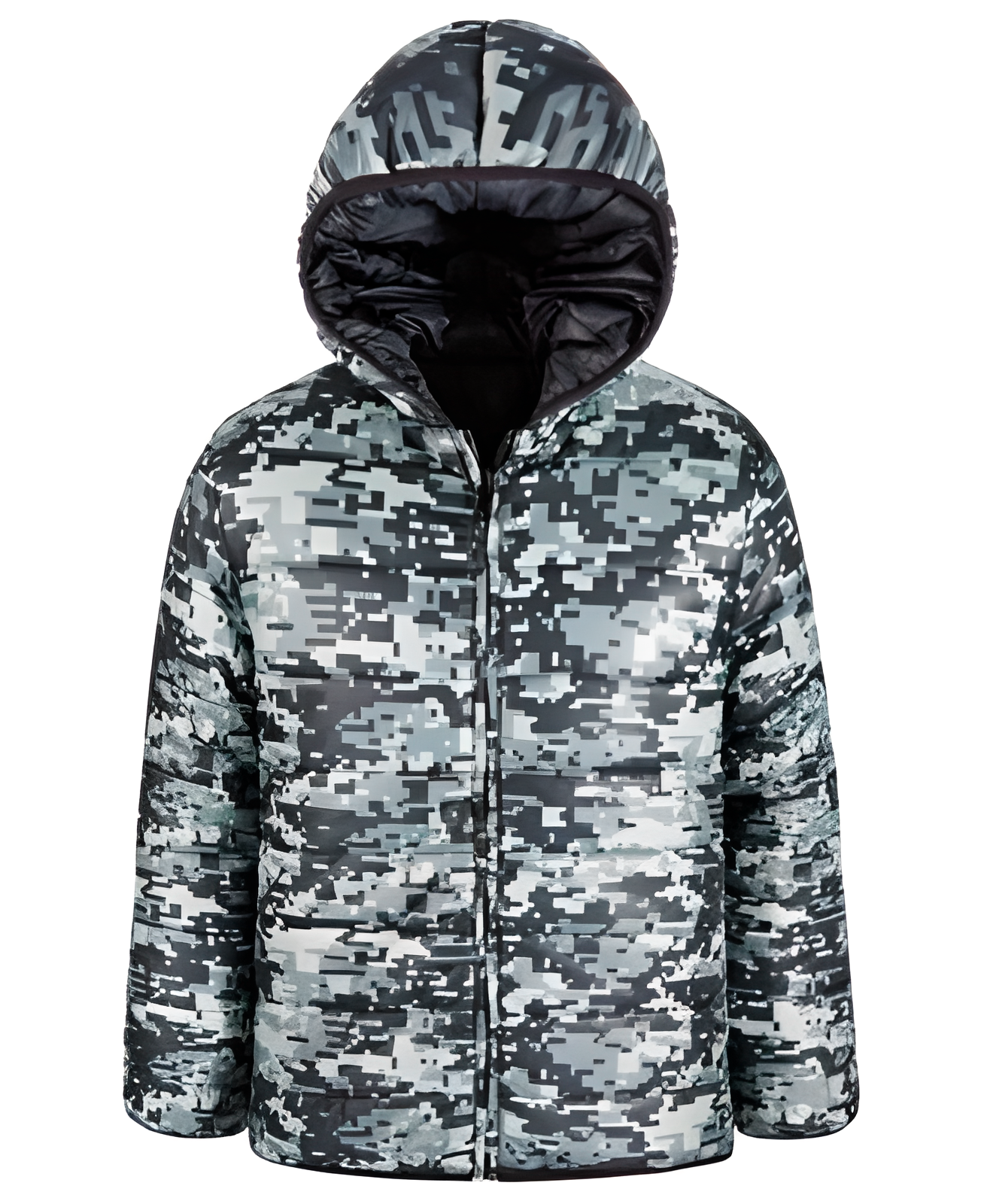 Little & Big Boys Camo to Solid Reversible Hooded Puffer Jacket