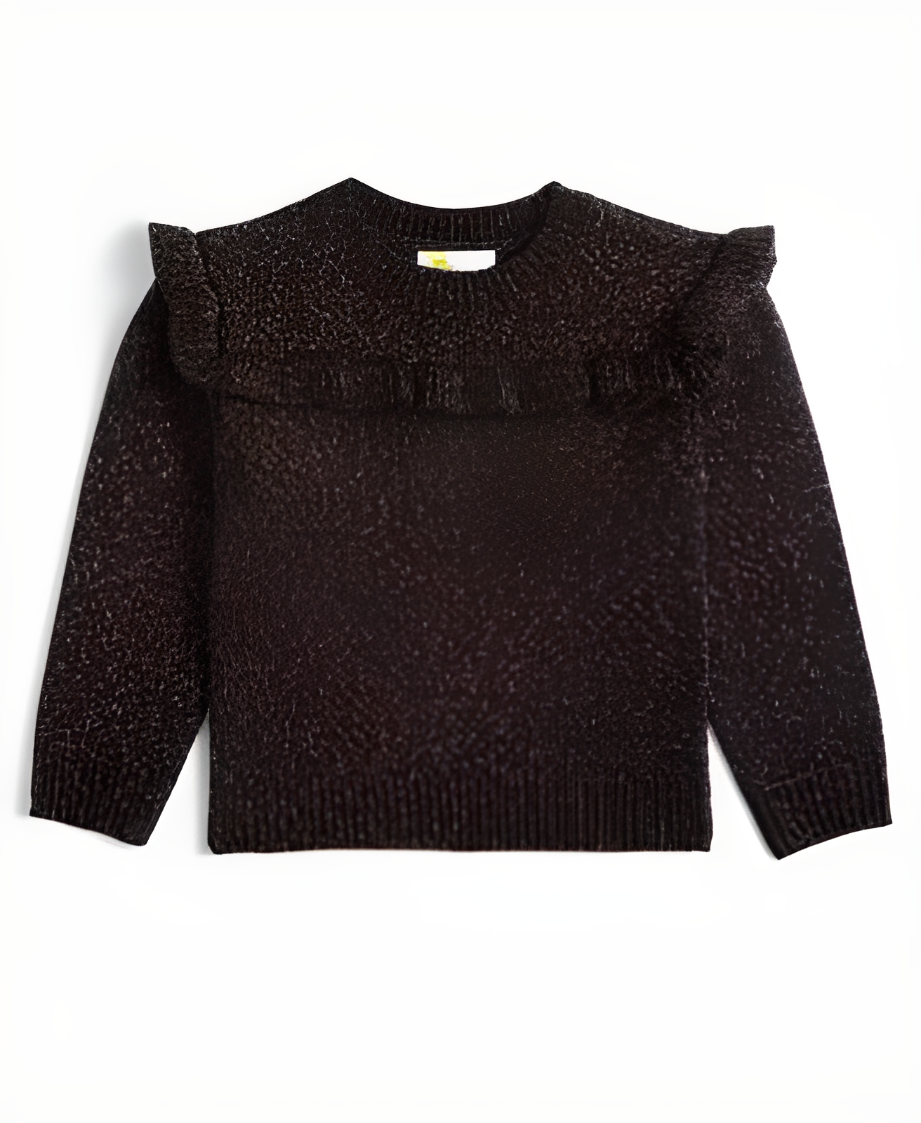 Toddler Girls Ruffled Metallic Sweater