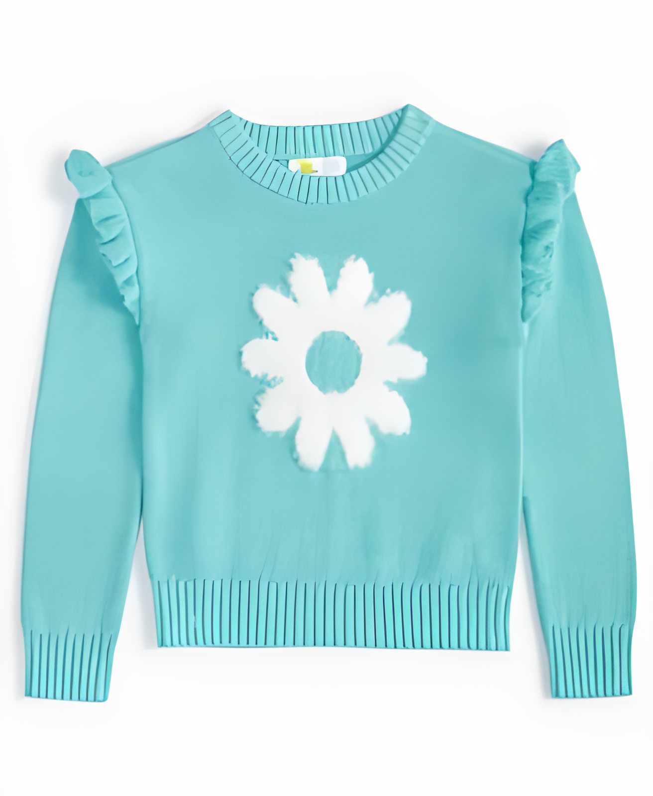 Toddler Girls Flower Ruffled Sweater