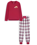 Max and Olivia Girls 2 pc Plaid Jogger Pant Pajama Set
