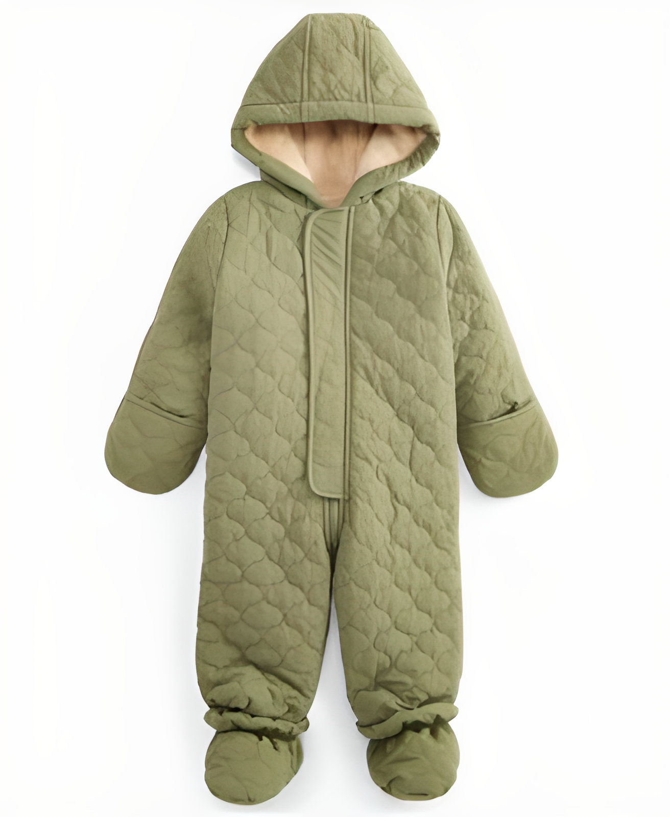 Baby Girls and Boys Hooded Quilted Footed Snowsuit