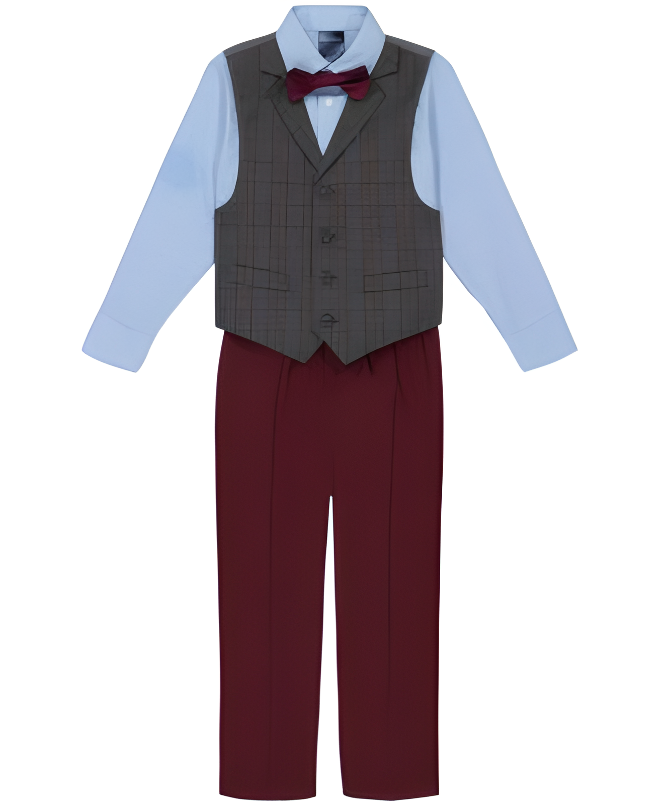 Toddler and Little Boy Long-Sleeve Shirt, Vest, and Pants Set