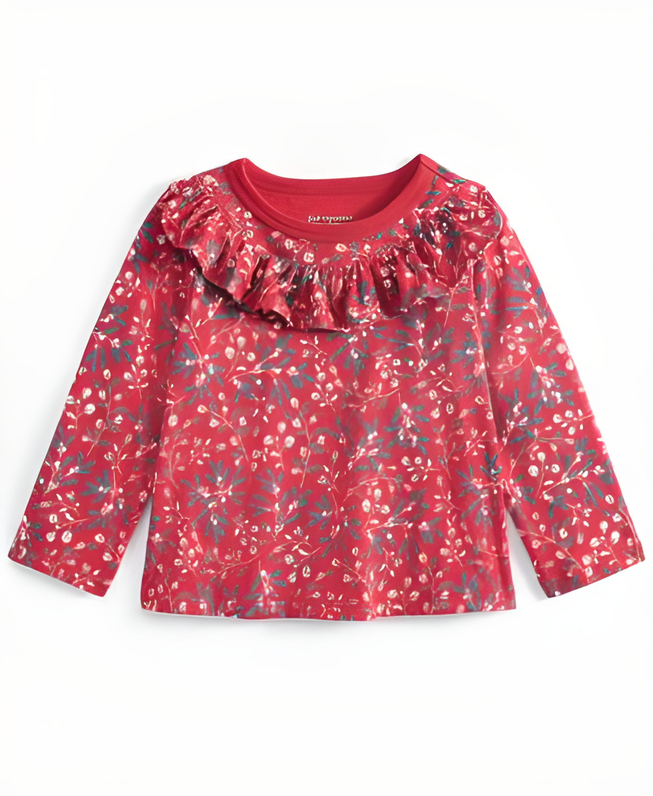 Baby Girls Ruffled Berry Bloom Shirt