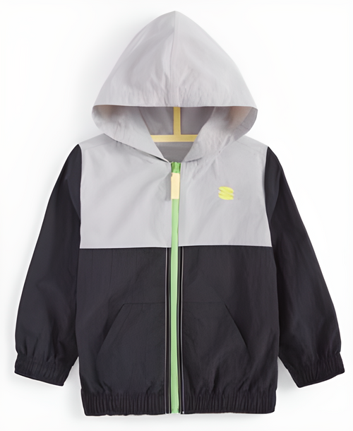 Kleinkind Jungen Farbblock Nylon-Jacke