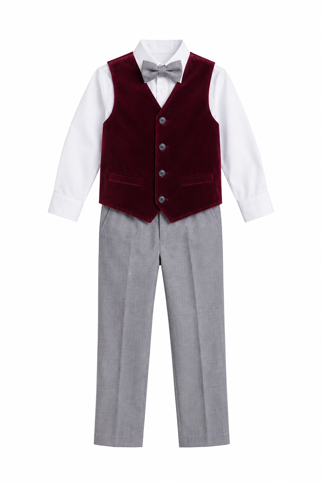 Toddler and Little Boy Long-Sleeve Shirt, Vest, and Pants Set