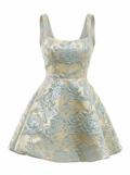 Metallic Jacquard Lace Dress