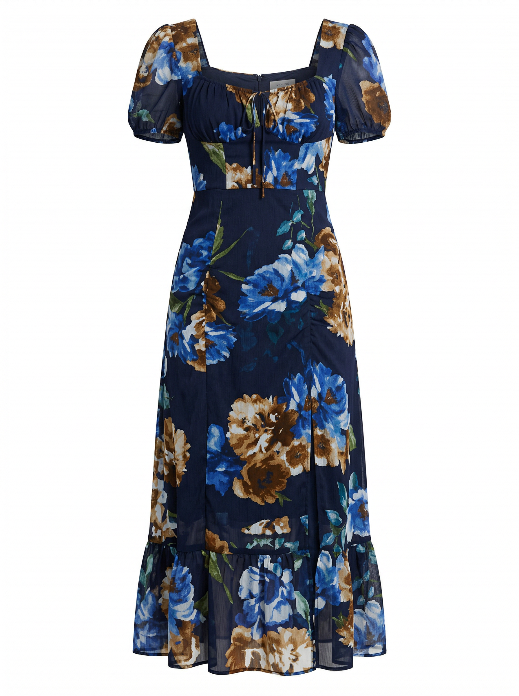 Short-Sleeve Floral Dress