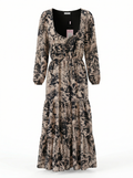 Tiered Belted Maxi Dress