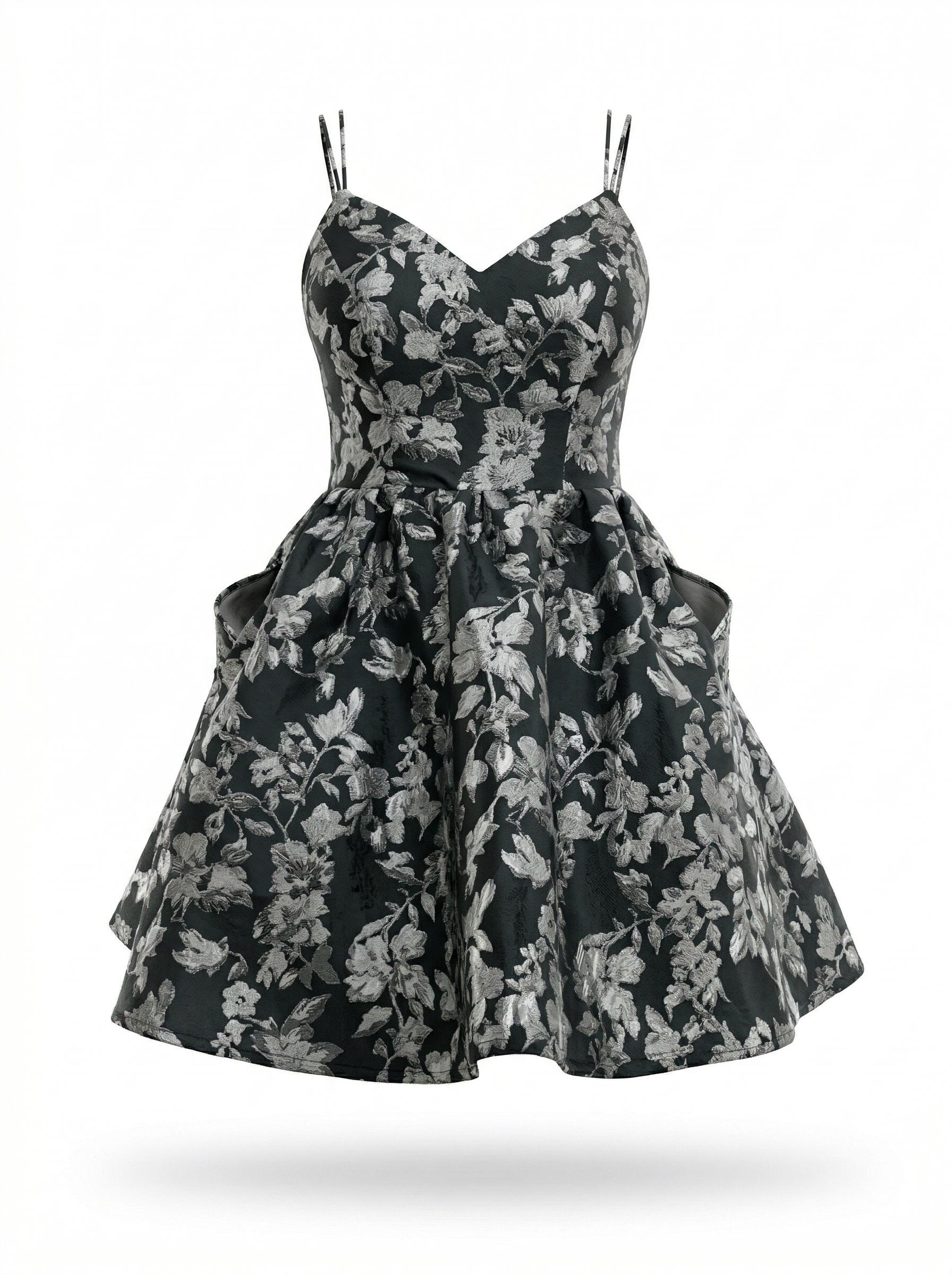 Metallic Jacquard Fit Dress