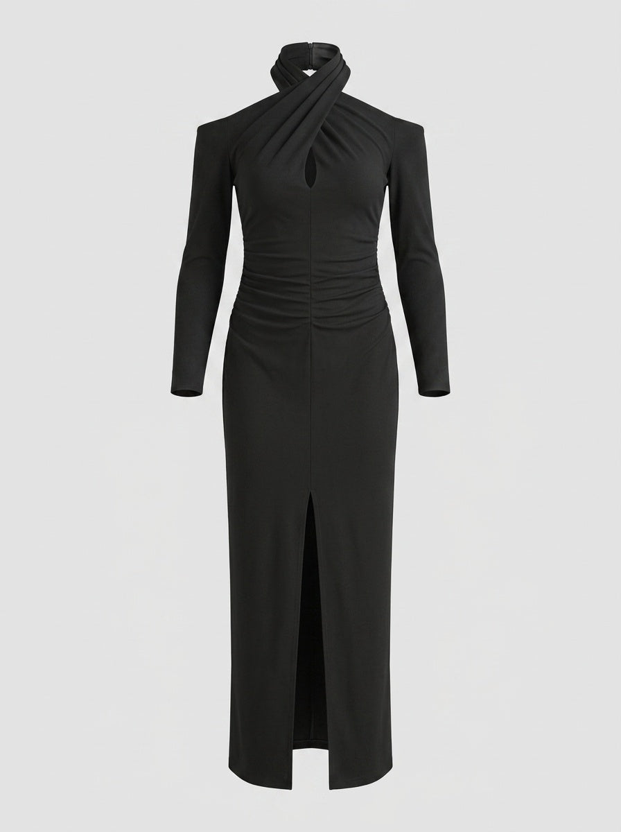 Cold-Shoulder Gown