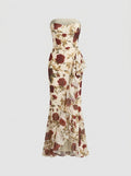 Paris Strapless Ruffle Dress