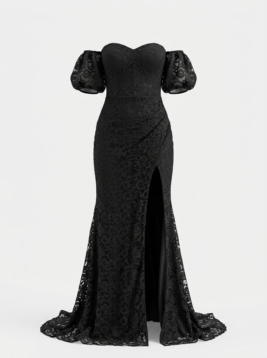Lace Off-The-Shoulder Gown